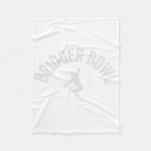 Ski Bridger Bowl Vintage Skiing Cool Montana Skier Fleece Blanket