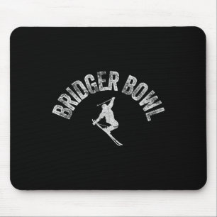 Ski Bridger Bowl Vintage Skiing Cool Montana Skier Mouse Pad