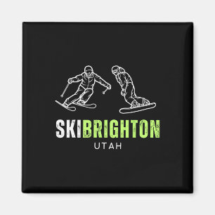 Ski Brighton Utah Skiing Snowboarding Resort Vacat Magnet