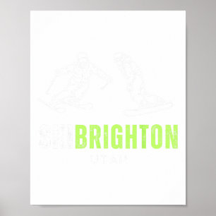 Ski Brighton Utah Skiing Snowboarding Resort Vacat Poster