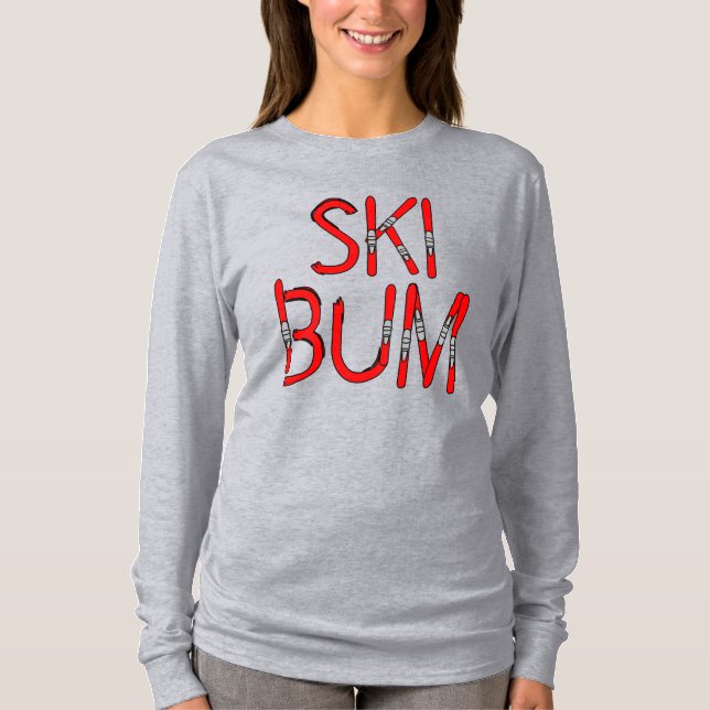 Ski Bum Skis T-Shirt (Front)