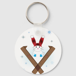 Ski Bunny Key Ring