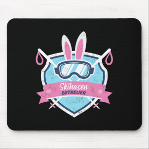 Ski Bunnys Supervisor Skiing Snowboard Skier Mount Mouse Pad