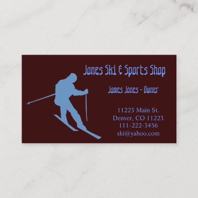 Ski Business Card (Front)