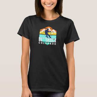 Ski Buttermilk Geometric Shape Skier Buttermilk Su T-Shirt