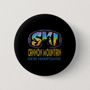 Ski Cannon Mountain New Hampshire Skiing Vacation 6 Cm Round Badge