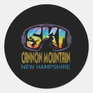 Ski Cannon Mountain New Hampshire Skiing Vacation  Classic Round Sticker