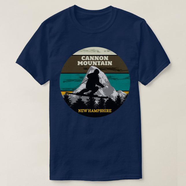 Ski Cannon Mountain Ski Slopes New Hampshire T-Shirt (Design Front)