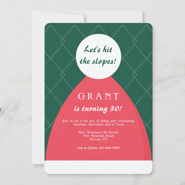 Ski Cap Invitation (Front)