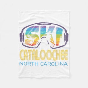 Ski Cataloochee North Carolina Skiing Vacation Fleece Blanket