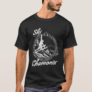Ski Chamonix France Vintage Snow Skiing Vacation T-Shirt
