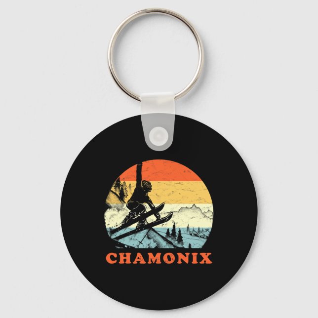 Ski Chamonix  Key Ring (Front)