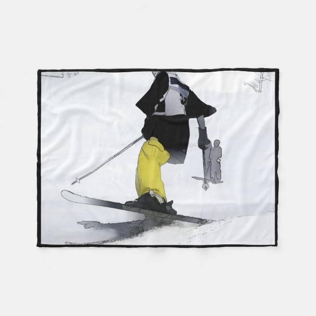 Ski Champ Finish Fleece Blanket (Front (Horizontal))