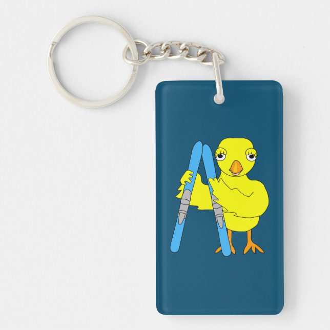 Ski Chick Key Ring (Front)