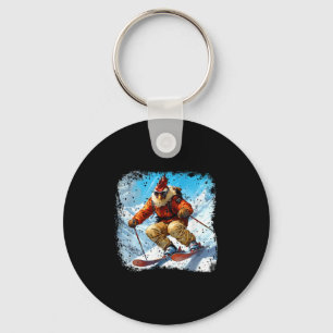 Ski Chickens  Key Ring