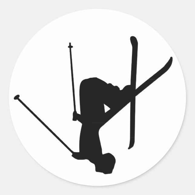 Ski Classic Round Sticker (Front)