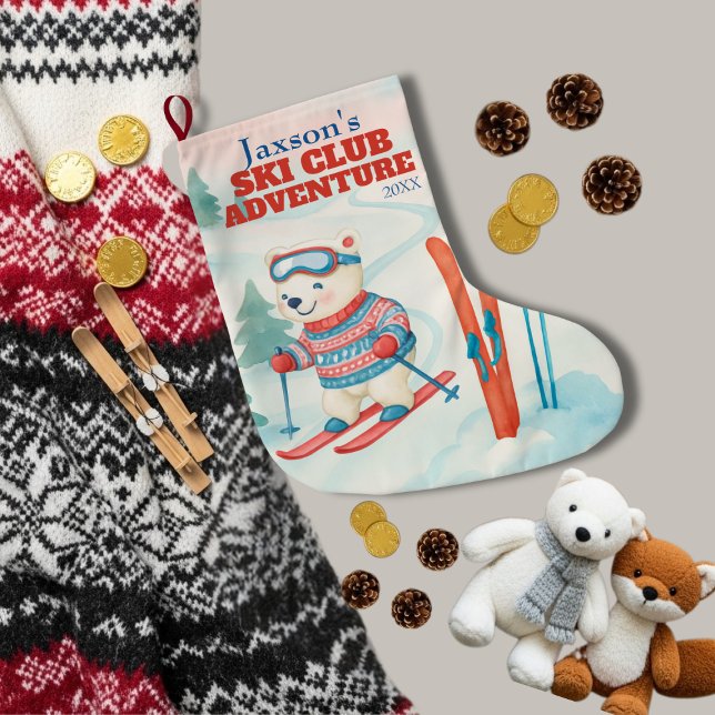 Ski Club Adventure Baby Polar Bear Large Christmas Stocking (Ski Club Adventure Baby Polar Bear Large Christmas Stocking)