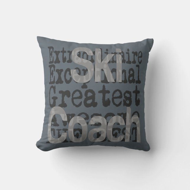 Ski Coach Extraordinaire Cushion (Front)