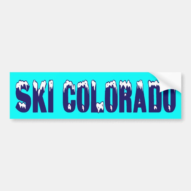 SKI COLORADO BUMPER STICKER (Front)