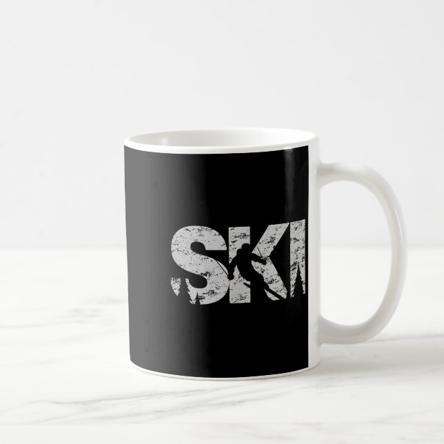 Ski Cool Skiing Style Alne Skier Gift Women Men Bo Coffee Mug (Right)