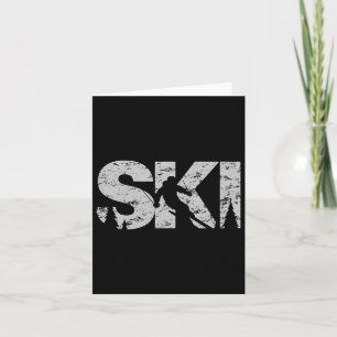 Ski Cool Skiing Style Alpine Skier Gift Women Men  Card