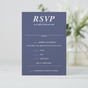 Ski Couple Food Choices and Song Request RSVP Card