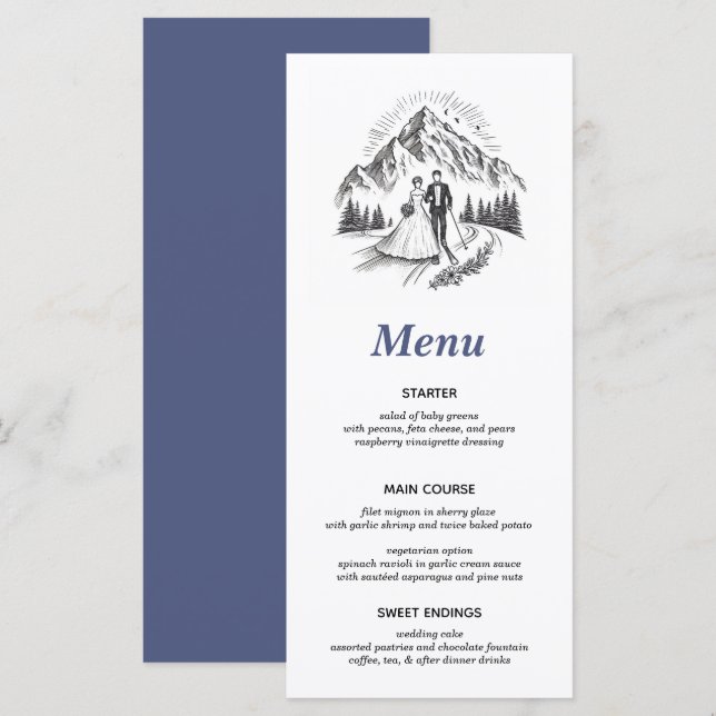 Ski Couple Menu (Front/Back)