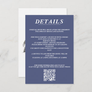 Ski Couple QR Code and Details Enclosure Card