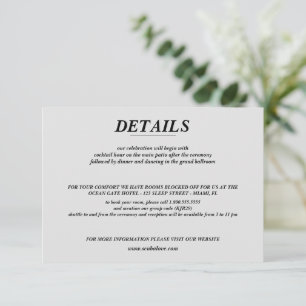 Ski Couple Wedding Enclosure Card