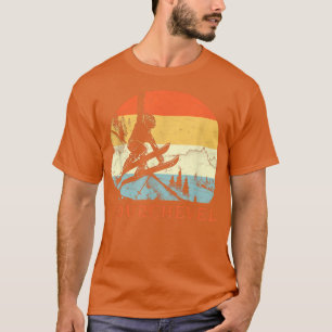 Ski Courchevel, France Vintage Retro Snow Skiing V T-Shirt
