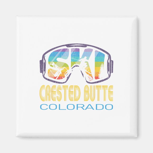 Ski Crested Butte Colorado Skiing Vacation  Magnet (Front)
