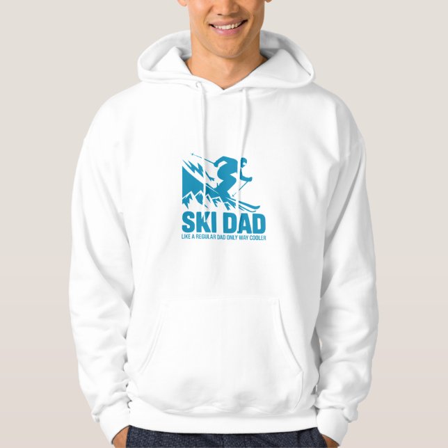 Ski Dad Cool Mountain Graphic Hoodie (Front)