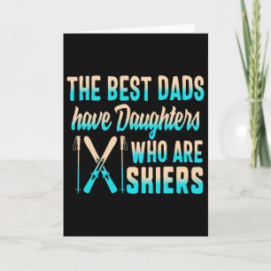 Ski Dad Daughters Skiers Fathers Day Ski Dad Snowb Card