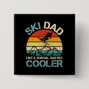 Ski Dad   Father's Day Gift   Hobbies 15 Cm Square Badge