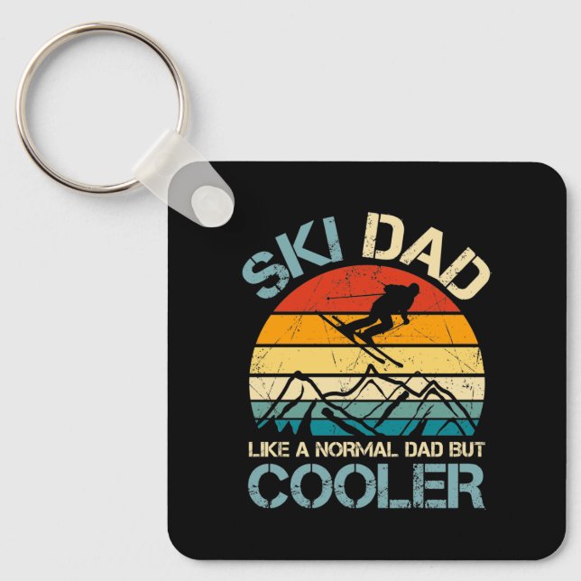 Ski Dad | Father's Day Gift | Hobbies Keychain (Front)