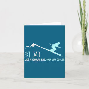 Ski Dad Funny Cute Winter Skiing Gift  Card