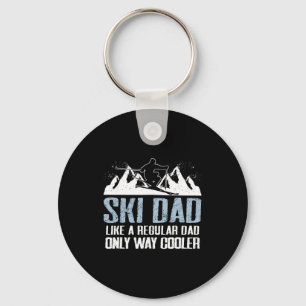 Ski Dad Funny Skier Adventure Skiing Lover Quote W Key Ring