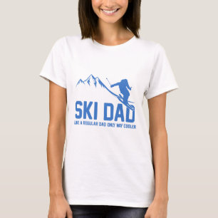 Ski Dad Funny Skiier Snowy Adventure Skiing Lovers T-Shirt