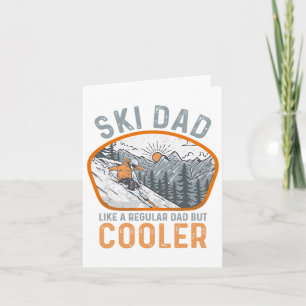 Ski Dad Funny Skiing Winter Sports Snow Skiing Fat Card
