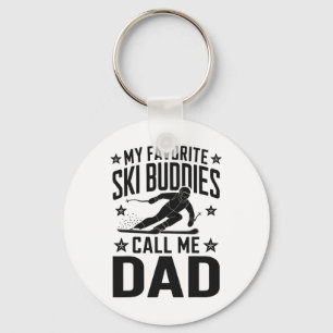 Ski Dad Humour Design Skiing Funny Skier Key Ring