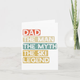 Ski Dad Legend Skiing Father's Day Skier Card