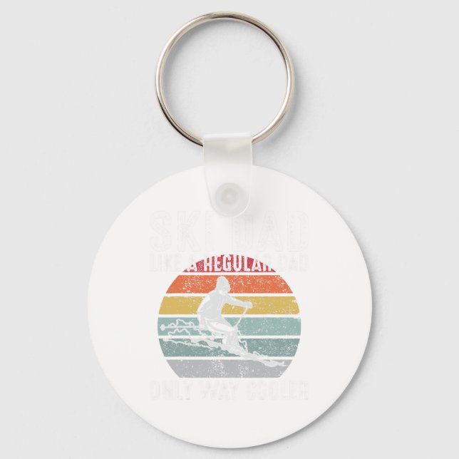 Ski Dad Like A Regular Dad Only Way Cooler Funny S Key Ring (Front)