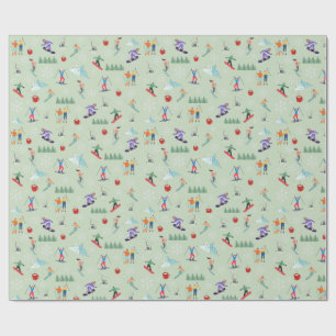 Ski Day Wrapping Paper