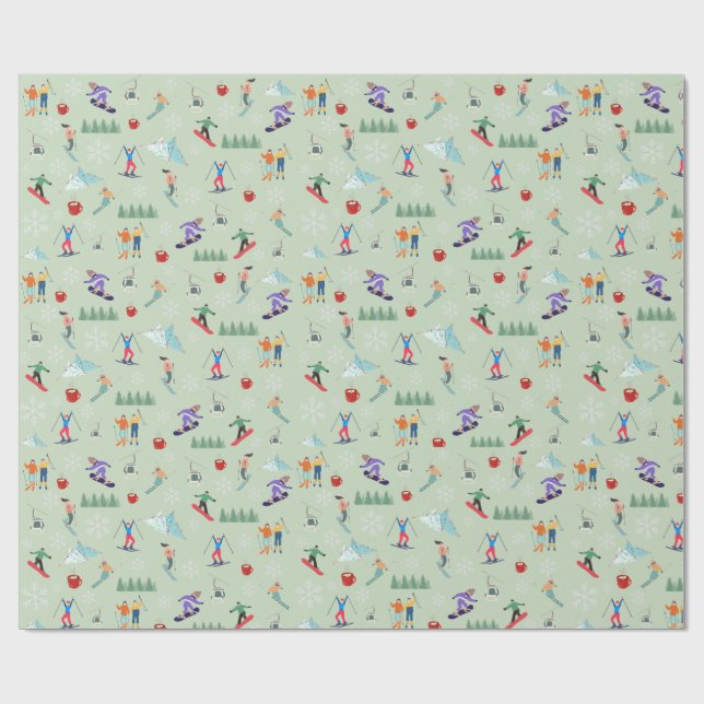 Ski Day Wrapping Paper (Flat)