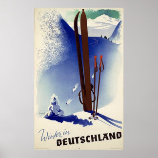 Ski Deutschland in Winter Poster