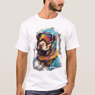 Ski Dog in Ski Googles 2 T-Shirt