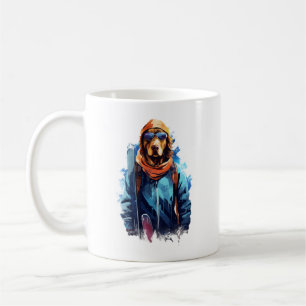 Ski Dog in Ski Googles 5 Coffee Mug