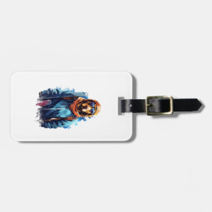 Ski Dog in Ski Googles  5 Luggage Tag