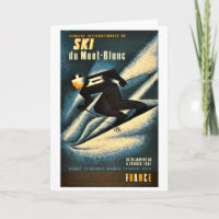 Ski du Mont-Blanc Vintage Travel Poster
