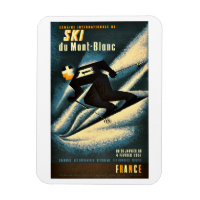 Ski du Mont-Blanc Vintage Travel Poster